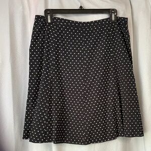 Lightweight lined polka dot skirt